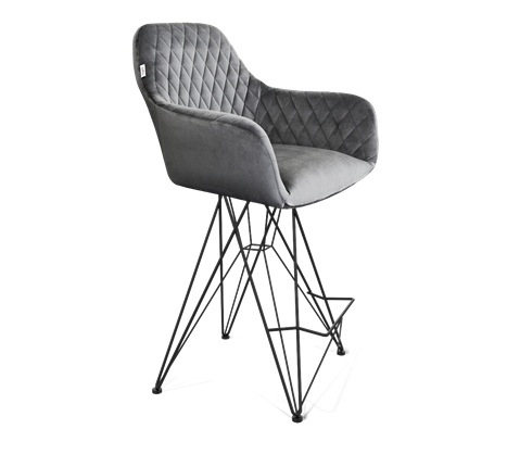 Полубарный стул SHT-ST38 / SHT-S66-1 (угольно-серый/черный муар) в Перми - изображение