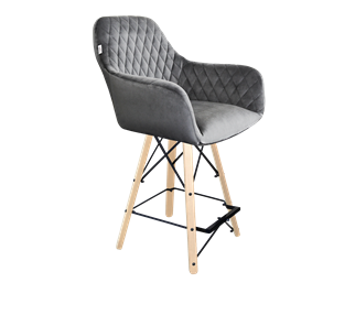 Полубарный стул SHT-ST38 / SHT-S80-1 (угольно-серый/прозрачный лак/черный) в Кунгуре