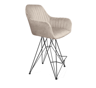 Полубарный стул SHT-ST38-1 / SHT-S66-1 (лунный мрамор/черный муар) в Перми