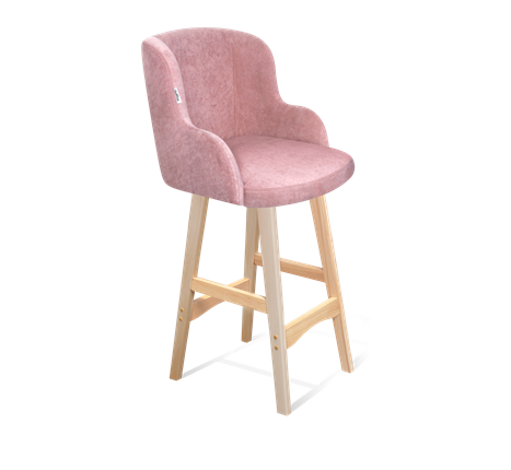 Полубарный стул SHT-ST39 / SHT-S65-1 (пыльная роза/прозрачный лак) в Перми - изображение