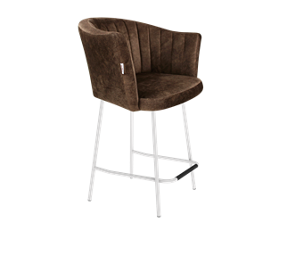 Полубарный стул SHT-ST42-1 / SHT-S29P-1 (кофейный трюфель/белый муар) в Перми - предосмотр