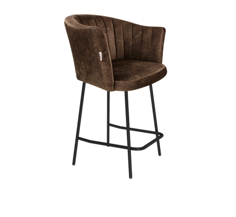 Полубарный стул SHT-ST42-1 / SHT-S29P-1 (кофейный трюфель/черный муар) в Перми - изображение