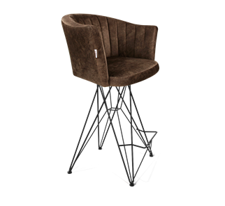 Полубарный стул SHT-ST42-1 / SHT-S66-1 (кофейный трюфель/черный муар) в Чайковском