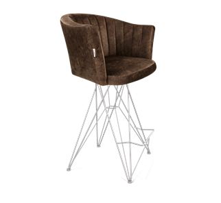 Полубарный стул SHT-ST42-1 / SHT-S66-1 (кофейный трюфель/хром лак) в Перми - предосмотр