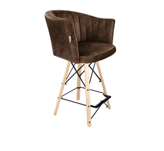 Полубарный стул SHT-ST42-1 / SHT-S80-1 (кофейный трюфель/прозрачный лак/черный) в Перми