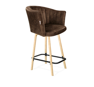 Полубарный стул SHT-ST42-1 / SHT-S94-1 (кофейный трюфель/прозрачный лак/черный муар) в Кунгуре