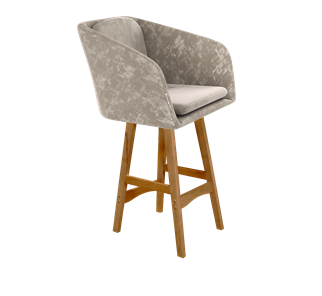 Полубарный стул SHT-ST43-1 / SHT-S65-1 (карамельный латте/светлый орех) в Перми
