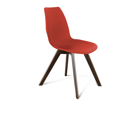 Обеденный стул SHT-ST29/S39 (красный ral 3020/венге) в Перми - изображение