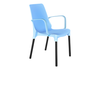 Обеденный стул SHT-ST76/S424 (голубой/черный муар) в Березниках