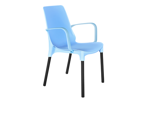 Обеденный стул SHT-ST76/S424 (голубой/черный муар) в Перми - изображение