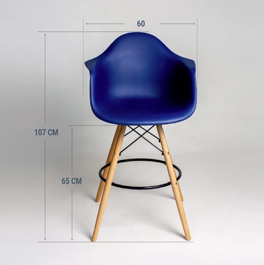 Барный стул DSL 330 Wood bar (темно-синий) в Перми - изображение 1