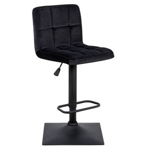 Барный стул Курт с мягкой спинкой WX-2320 велюр черный в Перми