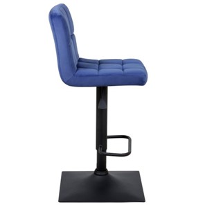 Барный стул Курт с мягкой спинкой WX-2320 велюр синий в Перми - предосмотр 1