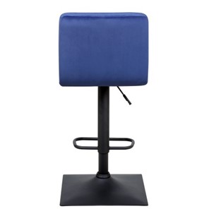 Барный стул Курт с мягкой спинкой WX-2320 велюр синий в Перми - предосмотр 3