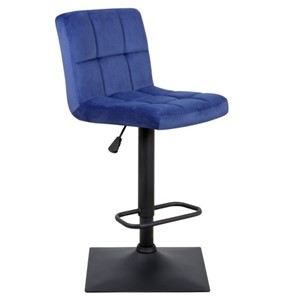 Барный стул Курт с мягкой спинкой WX-2320 велюр синий в Кунгуре