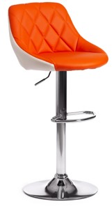 Барный кухонный стул MESSY (mod. KY704C) 47х48х84-105 оранжевый/белый/хром арт.19786 в Перми