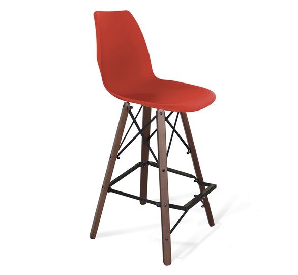 Барный стул SHT-ST29/S80 (оранжевый ral2003/темный орех/черный) в Перми - изображение 12