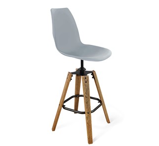 Барный стул SHT-ST29/S93 (белый/брашированный коричневый/черный муар) в Перми - предосмотр 10