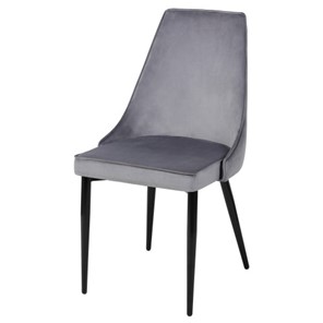 Дизайнерский стул Лорд СРП-071 Эмаль черная Веллюто серый в Перми - предосмотр