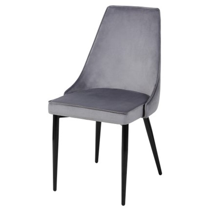 Дизайнерский стул Лорд СРП-071 Эмаль черная Веллюто серый в Перми - изображение