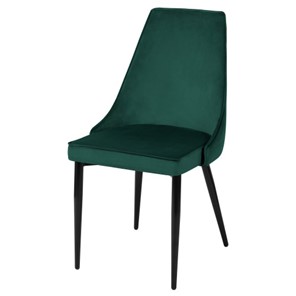 Мягкий дизайнерский стул Лорд СРП-071 Эмаль черная Веллюто темно-зеленый в Перми