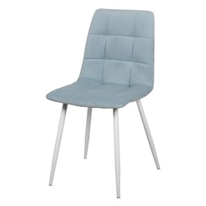 Мягкий стул Чили СРП-052 Эмаль белый голубой в Березниках