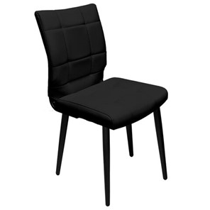 Обеденный стул BRABIX "Novita CF-060", экокожа черная, каркас металлический усиленный черный, 532781 в Перми
