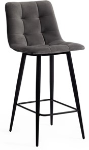 Полубарный кухонный стул CHILLY (mod. 7095пб) 55х44х94 серый barkhat 26/черный арт.19655 в Перми