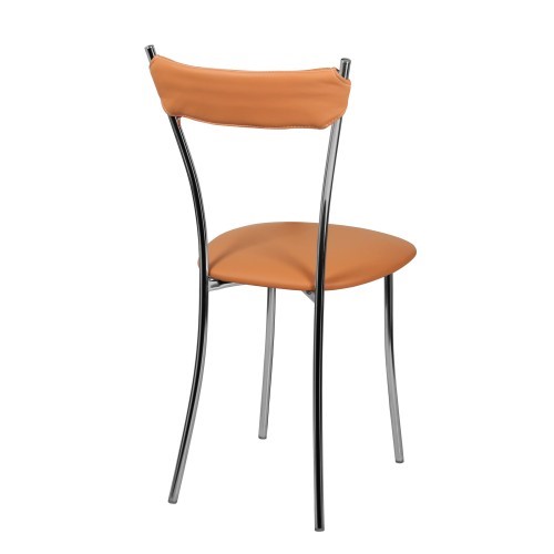 Кухонный стул Хлоя Софт СРП-087С Люкс хром  Экотекс оранжевый в Березниках - изображение 4