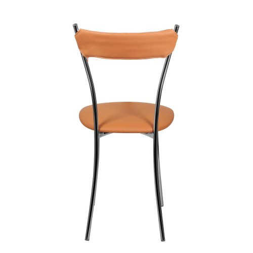 Кухонный стул Хлоя Софт СРП-087С Люкс хром  Экотекс оранжевый в Перми - изображение 6