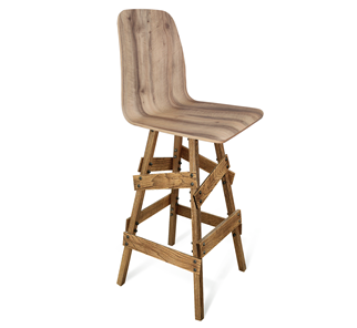 Барный стул SHT-ST10-1/S81 (ноче рубино/брашированный коричневый) в Перми
