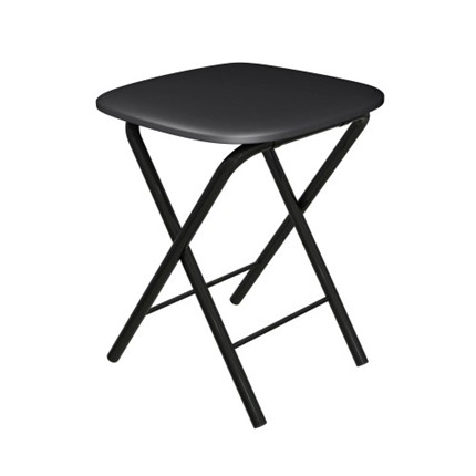 Табурет кухонный Складной СРП-013КВ (квадратное сиденье) Эмаль, черный в Перми - изображение