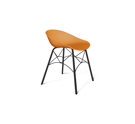 Обеденный стул SHT-ST19/S107 (оранжевый/черный муар) в Перми - изображение