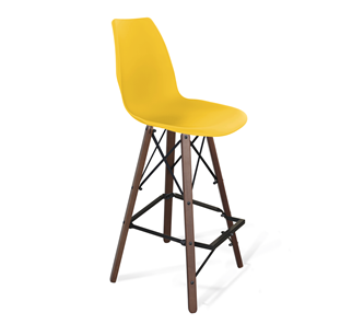 Барный стул SHT-ST29/S80 (желтый ral 1021/темный орех/черный) в Кунгуре
