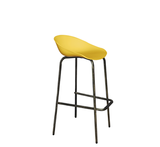 Барный стул SHT-ST19/S29 (желтый/черный муар/золотая патина) в Перми