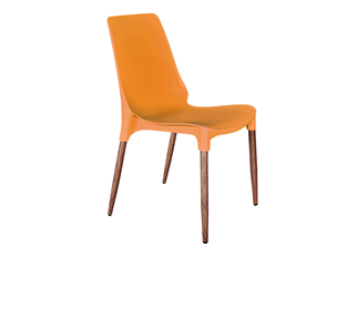 Обеденный стул SHT-ST75/S424-С (оранжевый/темный орех) в Перми