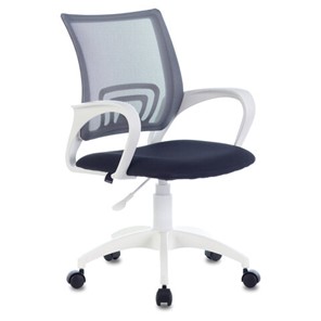 Офисное кресло Brabix Fly MG-396W (с подлокотниками, пластик белый, сетка, темно-серое) 532400 в Перми - предосмотр