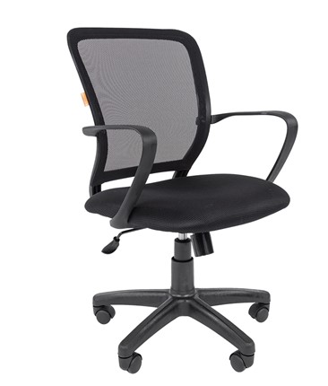 Кресло компьютерное CHAIRMAN 698 black, ткань, цвет черный в Перми - изображение