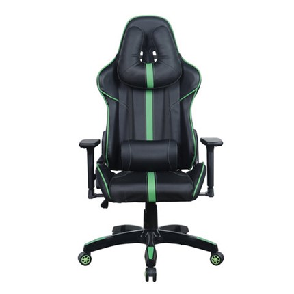 Кресло офисное Brabix GT Carbon GM-120 (две подушки, экокожа, черное/зеленое) в Перми - изображение