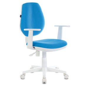 Офисное кресло Brabix Fancy MG-201W (с подлокотниками, пластик белый, голубое) 532411 в Соликамске