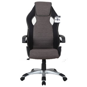 Кресло компьютерное Brabix Techno GM-002 (ткань, черное/серое, вставки белые) в Березниках
