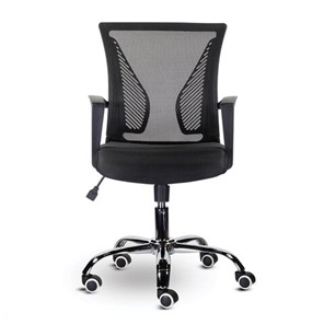 Кресло офисное Brabix Wings MG-304 (пластик черный, хром, сетка, черное) 532016 в Перми - предосмотр