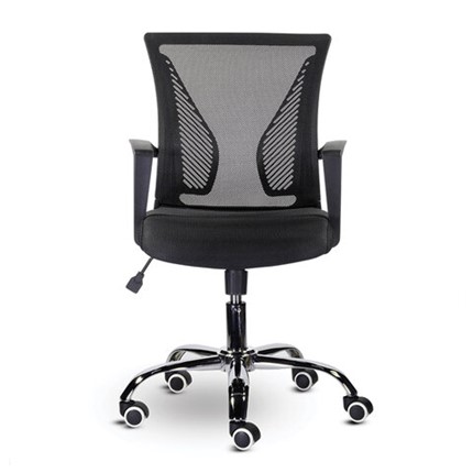 Кресло офисное Brabix Wings MG-304 (пластик черный, хром, сетка, черное) 532016 в Перми - изображение