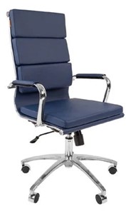 Офисное кресло CHAIRMAN 750 экокожа синяя в Соликамске
