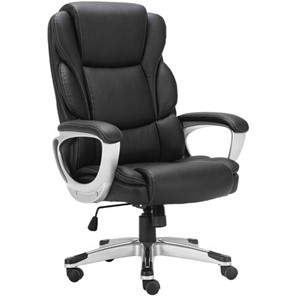 Офисное кресло Brabix Premium Rest EX-555 (пружинный блок, экокожа, черное) 531938 в Перми