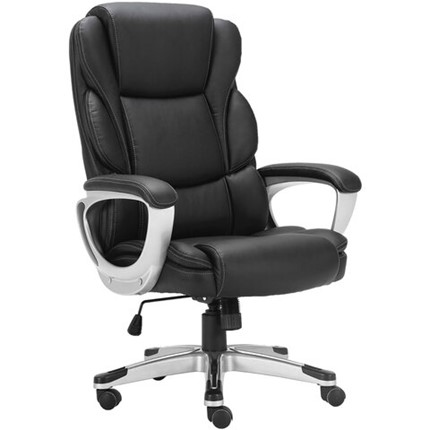 Офисное кресло Brabix Premium Rest EX-555 (пружинный блок, экокожа, черное) в Перми - изображение