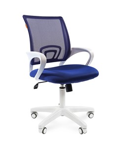 Офисное кресло CHAIRMAN 696 white, ткань, цвет синий в Чайковском