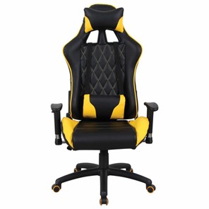 Кресло офисное Brabix GT Master GM-110 (две подушки, экокожа, черное/желтое) 531927 в Перми