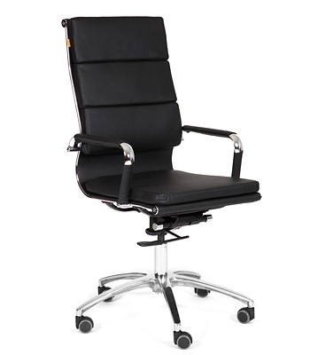 Кресло компьютерное CHAIRMAN 750 экокожа черная в Соликамске - изображение