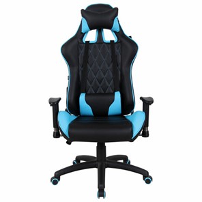 Компьютерное кресло Brabix GT Master GM-110 (две подушки, экокожа, черное/голубое) 531928 в Перми - предосмотр